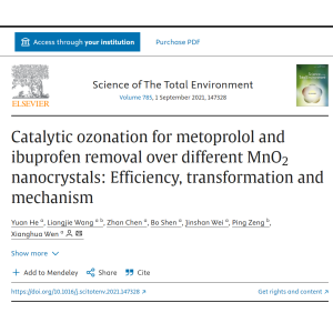 Catalytic ozonation for metoprolol and ibuprofen removal over different MnO2 nanocrystals: Efficiency, transformation and mechanism
